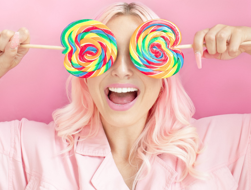 Woman With Pastel Pink Hair